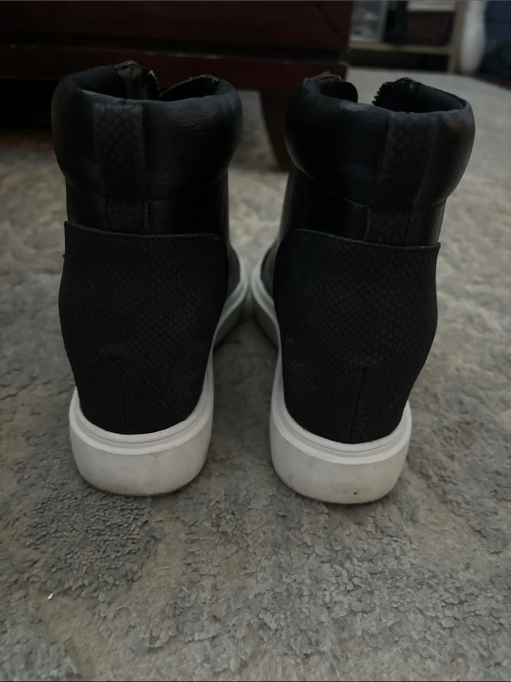Women's Black Zip-Front Ankle Booties